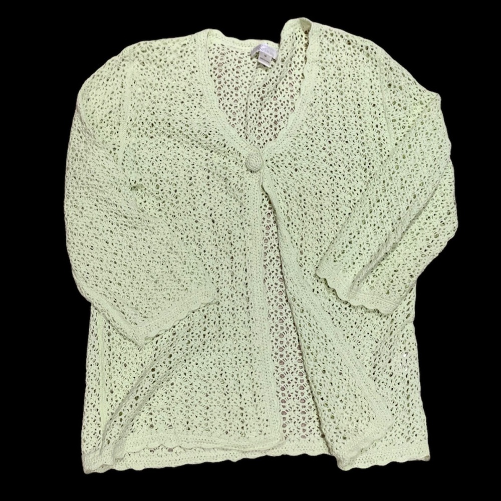 ADORABLE Knit Pastel Green Cardigan